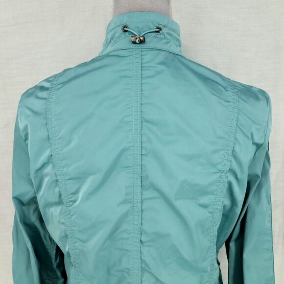 Chicos Zenergy Jacket 1 Womens Medium 8 Green Track Cargo Utility Full Zip - Picture 9 of 16